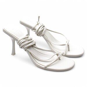 Pippa Womens Faux Leather Thong Slingback Sandals